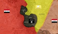 Phân bổ lực lượng trên chiến trường bờ đông sông Euphrates tính đến ngày 23.01.2019. Ảnh minh họa: South Front.