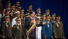 Tổng thống Venezuela Nicolas Maduro trong một cuộc mít-tinh. Ảnh: Lenta.