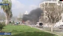 Cận cảnh vụ đánh bom tự sát kinh hoàng ở Idlib, Syria.