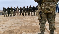 Quân tình nguyện Palestine huấn luyện ở Aleppo. Ảnh minh họa: South Front.