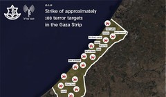 Israel không kích đến 100 mục tiêu trên Dải Gaza. Ảnh: South Front.