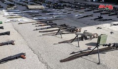 Vũ khí trang bị mới được quân đội Syria phát hiện trên địa phận tỉnh Homs. Ảnh: Masdar News.