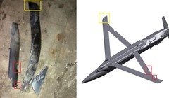 Mảnh bom trượt loại nhỏ GBU-39 của Israel ở Syria. Ảnh minh họa South Front