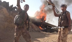 Lực lượng Houthi chiến đấu trên chiến trường Ả rập Xê-út.
