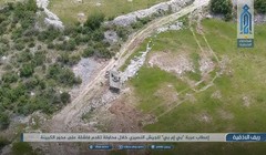 Xe bộ binh chiến đấu của sư đoàn cơ giới số 4 bị bắn hỏng trên đường tiến vào thị trấn Kabani. Latakia