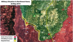 Chiến trường khu vực phía bắc Hama, kết quả cuộc tấn công của quân đội Syria. Ảnh South Front