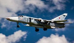 Máy bay ném bom Su-24 mang theo bom cassette diệt tăng thiết giáp ở Syria. Ảnh minh họa Russian Gazeta