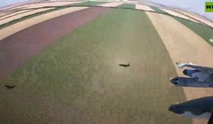 Biên đội Su-25 tiến công trên vùng Donetsk. Ảnh video RT