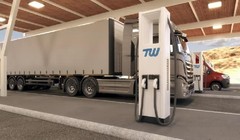 Trạm sạc nhanh xe vận tải điện TeraWatt. Ảnh CNBC