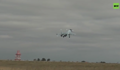 Máy bay tiêm kích Su-35 chiến đấu trên chiến trường Ukraine. Ảnh Video RT.