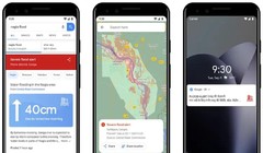 Cảnh báo lũ lụt mới của Google cung cấp thông tin ở một số khu vực về độ sâu của nước ngập. Ảnh: Google