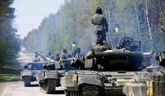 Xe tăng T-72 quân đội Ukraine nhận được từ các nước Đông Âu. Ảnh Military Ukraine.