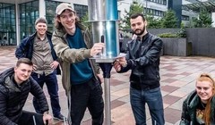 Tuabin điện gió, do Douglas Macartney, một học sinh 15 tuổi người Scotland thiết kế. Ảnh E&T