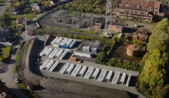 Dự án lưu trữ điện năng thiết bị Megapack của Tesla mới tại Lessines, Bỉ. Ảnh Video Tesla.