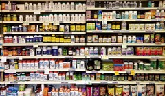 Kệ vitamin trong một cửa hàng thực phẩm. Ảnh CNBC