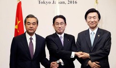 Hội nghị Bộ trưởng Ngoại giao ba nước Trung-Nhật-Hàn ngày 24/8/2016. Ảnh: Chinadaily