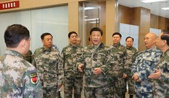 Ngày 20/4/2016, Chủ tịch Trung Quốc Tập Cận Bình thị sát Trung tâm chỉ huy tác chiến liên hợp Quân ủy Trung ương. Ảnh: Gov.cn