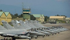Cụm máy bay chiến đấu Rafale của Không quân Pháp ở căn cứ. Ảnh: Cankao