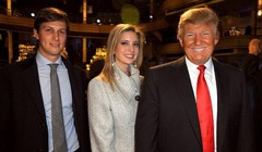 Tổng thống đắc cử Mỹ Donald Trump cùng con gái và con rể. Ảnh: Daily Mail