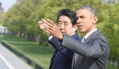 Thủ tướng Nhật Bản Shinzo Abe và Tổng thống Mỹ Barack Obama trong chuyến thăm Mỹ từ ngày 26/4 đến ngày 3/5/2015 (ảnh tư liệu)