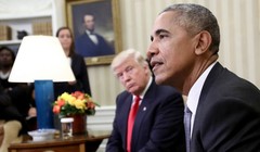 Tổng thống Mỹ Barack Obama và ông Donald Trump.