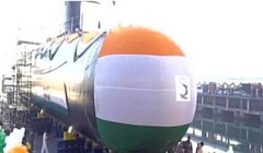 Tàu ngầm INS Khanderi lớp Scorpene hạ thủy ngày 12 tháng 1 năm 2017. Ảnh: Cankao