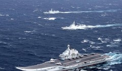 Biên đội tàu sân bay Liêu Ninh, Hải quân Trung Quốc. Ảnh: Sina