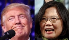 Tổng thống Mỹ Donald Trump và nhà lãnh đạo Đài Loan Thái Anh Văn. Ảnh: Guancha