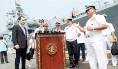 Tàu tuần dương Varyag Hạm đội Thái Bình Dương Nga thăm Philippines. Ảnh: Chinanews