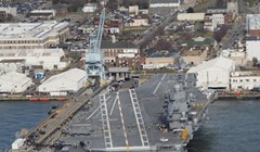 Tàu sân bay động cơ hạt nhân thế hệ mới USS Gerald Ford Mỹ. Ảnh: Sputnik