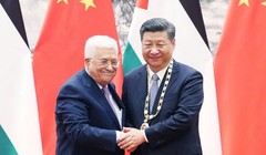 Ngày 18/7/2017, Chủ tịch Trung Quốc Tập Cận Bình tiếp Tổng thống Palestine Mahmoud Abbas. Ảnh: Tân Hoa xã.