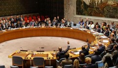 Ngày 11/9/2017, Hội đồng bảo an Liên hợp quốc ra nghị quyết mới tăng cường trừng phạt Triều Tiên. Ảnh: Shanghai Observer.