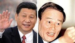 Chủ tịch Trung Quốc Tập Cận Bình và Bí thư Ủy ban Kiểm tra kỷ luật Trung ương Đảng Cộng sản Trung Quốc Vương Kỳ Sơn.