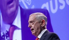 Bộ trưởng Quốc phòng Mỹ phát biểu trước Hiệp hội lục quân Mỹ. Ảnh: Wall Street Journal.