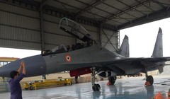 Tên lửa hành trình BrahMos-A được lắp trên máy bay chiến đấu Su-30MKI. Ảnh: Guancha.