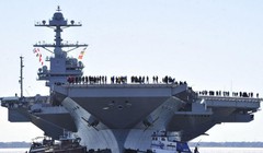 Tàu sân bay động cơ hạt nhân thế hệ mới USS Gerald Ford Mỹ. 