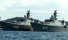 Tàu hộ vệ HQ-011 Đinh Tiên Hoàng và HQ-012 Lý Thái Tổ lớp Gepard 3.9 của hải quân Việt Nam. Ảnh: Sohu.