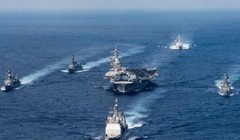 Cụm tấn công tàu sân bay USS Carl Vinson hải quân Mỹ. Ảnh: Guancha.