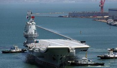 Tàu sân bay tự chế đầu tiên Type 001A Trung Quốc vừa chạy thử lần đầu tiên trên biển từ ngày 13 - 18/5/2018. Ảnh: Takungpao