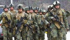 Lực lượng quân đội Mỹ tại Hàn Quốc tiến hành huấn luyện. Ảnh: Cankao.