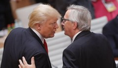 Tổng thống Mỹ Donald Trump và Chủ tịch Ủy ban Liên minh châu Âu Jean-Claude Juncker. Ảnh: CNBC.