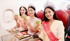 Tân Hoa hậu Việt Nam bay cùng Vietjet trên hành trình đầu tiên sau lễ đăng quang