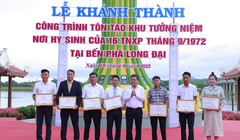 Khánh thành Khu tưởng niệm thanh niên xung phong hy sinh tại bến phà Long Đại