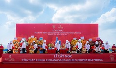 Golden Crown Hai Phong chính thức cất nóc, khẳng định vị thế biểu tượng phố cảng 