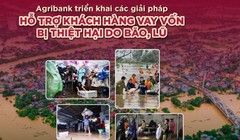 Agribank giảm tới 2%/năm lãi suất cho vay hỗ trợ khách hàng bị ảnh hưởng, thiệt hại do bão, lũ
