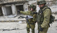 Binh sĩ Nga làm nhiệm vụ ở thành phố Aleppo, Syria sau khi giải phóng