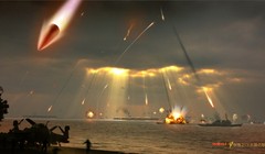 Cư dân mạng Trung Quốc mô tả cảnh tên lửa nước này tấn công hạm đội hải quân Mỹ