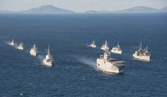 Dàn chiến hạm NATO hộ tống tàu sân bay Nga khi đi qua eo biển Anh sang tham chiến tại Syria