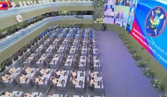 Một góc chỉ huy sở tác chiến của Bộ Quốc phòng Nga, nơi giám sát chiến trường theo thời gian thực