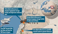 Sơ đồ cuộc tấn công của liên quân Mỹ-Anh-Pháp ngày 14/4